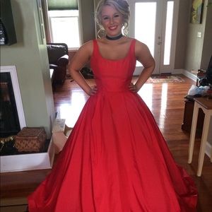 Red Sherri Hill Ball Gown
